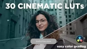دانلود 30 پریست اصلاح رنگ سینمایی داوینچی ریزالو CINEMATIC LUTS for Color Grading