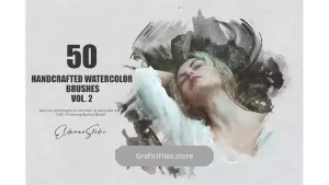 دانلود براش آبرنگ فتوشاپ Handcrafted Watercolor Brushes – Vol. 2