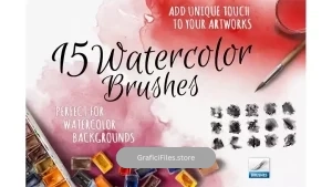 دانلود براش آبرنگ فتوشاپ Watercolor Handmade Brushes