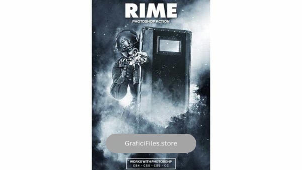 اکشن افکت یخ زدن عکس فتوشاپ – Rime Photoshop Action