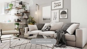 دانلود مدل سه بعدی آپارتمان اسکاندیناوی