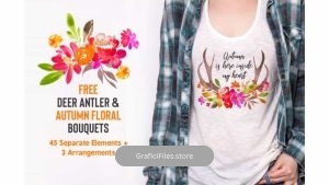 دانلود کلیپ آرت دسته گل پاییزی آبرنگی Autumn Watercolor Flower Bouquet Builder