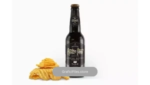 دانلود موکاپ بطری مشکی آبجو Beer Black Bottle Mockup