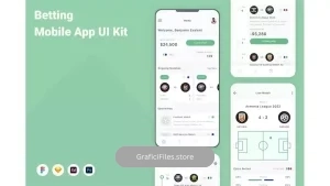 دانلود رابط کاربری اپلیکیشن شرط بندی Betting Mobile App UI Kit