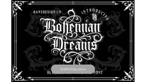 دانلود فونت انگلیسی تاتو Bohemian Dreams