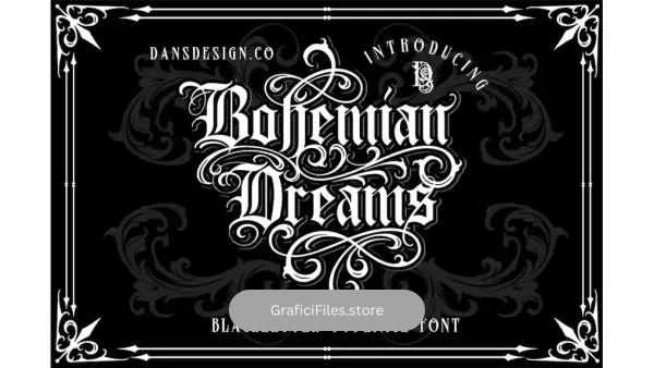 دانلود فونت انگلیسی تاتو Bohemian Dreams