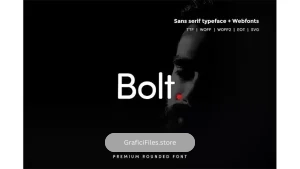 دانلود فونت انگلیسی ساده Bolt Rounded – Modern Typeface + WebFont