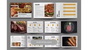 دانلود قالب ایندیزاین کتاب آشپزی Cook Book Magazine Design