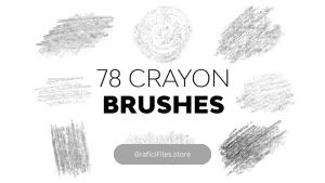 دانلود براش مداد فتوشاپ Crayon Brushes