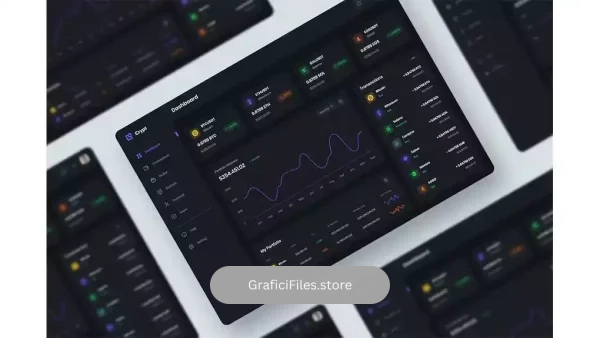 دانلود رابط کاربری داشبورد ارز دیجیتال Cryptocurrency Dashboard UI KIT