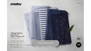دانلود موکاپ پارچه Fabric Stack Mockup 06/FF V.6
