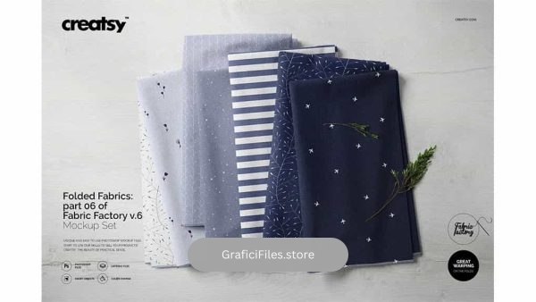 دانلود موکاپ پارچه Fabric Stack Mockup 06/FF V.6