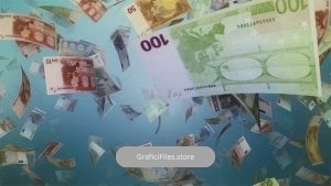 دانلود بک گراند موشن گرافیک اسکناس یورو Falling Euro Background