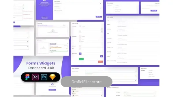 دانلود رابط کاربری داشبورد مدیریت Forms Widgets Dashboard Ui Kit