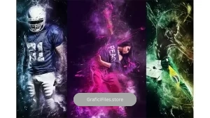 دانلود اکشن فتوشاپ افکت انعکاس نور Fracture Photoshop Action
