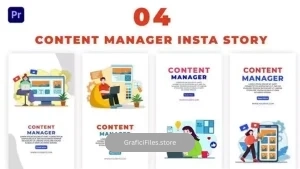 پروژه پریمیر موشن گرافیک استوری اینستاگرام تولید محتوا Freelancing Content Manager Instagram Story Pack