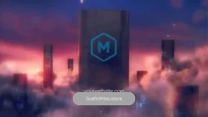 پروژه لوگو موشن افترافکت Futuristic Cloud Columns Logo