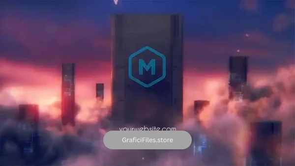 پروژه لوگو موشن افترافکت Futuristic Cloud Columns Logo