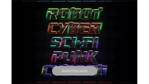 دانلود استایل متن آینده نگر Futuristic Text Effects – Photoshop PSD