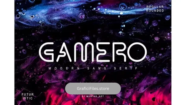 دانلود فونت انگلیسی مدرن Gamero Modern Sans