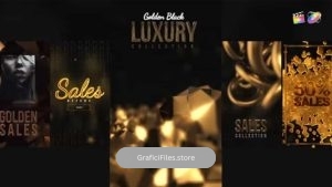 پروژه آماده فاینال کات پرو استوری اینستاگرام Golden Black Instagram Stories