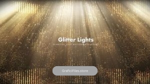 دانلود بک گراند موشن گرافیک Golden Glitter Lights