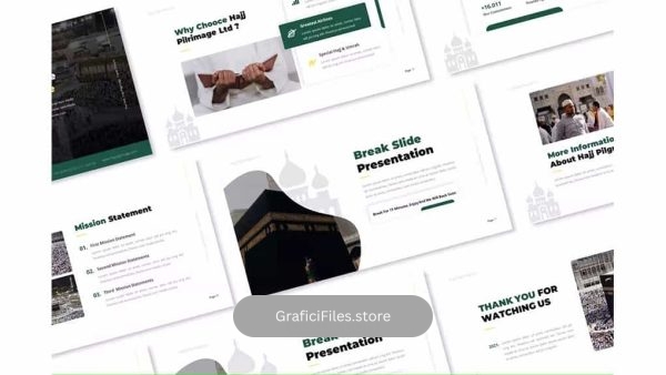 دانلود قالب پاورپوینت پرزنتیشن حج Hajj Powerpoint Presentation Template