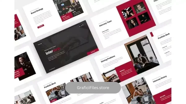 دانلود قالب پاورپوینت کسب و کار مینیمال Intercorp – Minimal Business PowerPoint Template