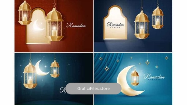 دانلود وکتور پس زمینه رمضان Islamic Ramadan Backgrounds