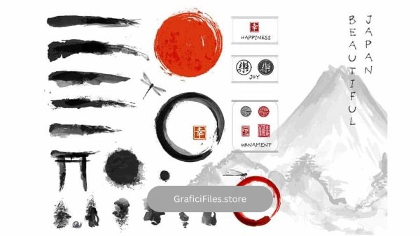 دانلود کلیپ آرت لکه جوهر Japanese ink painting sumi-e, part 1