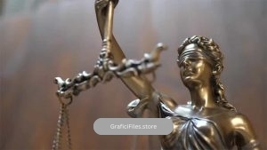فوتیج تندیس عدالت و قانون Justice And Law Statue