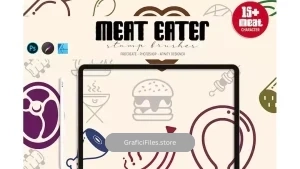 دانلود براش غذا Meat Eater | Stamp Brushes