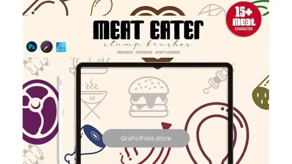 دانلود براش غذا Meat Eater | Stamp Brushes