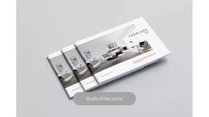 دانلود قالب آماده ایندیزاین بروشور طراحی داخلی مینیمال Minimal Interior Design Brochure