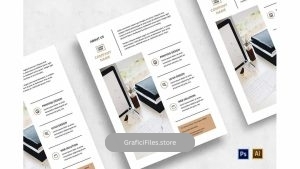 دانلود فایل لایه باز تراکت Minimalist Business Flyer v03