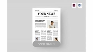 دانلود قالب آماده ورد روزنامه Newspaper | MS Word & Indesign