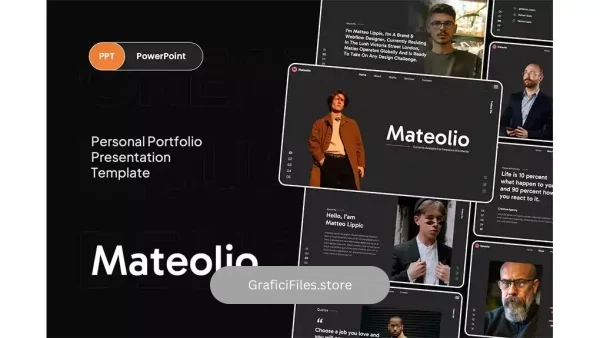 دانلود قالب پاورپوینت نمونه کار شخصی Personal Portfolio PowerPoint Template
