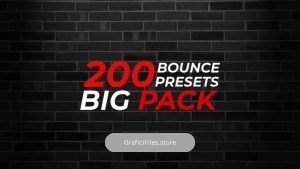 مجموعه 200 پریست آماده متن افترافکت – Bounce Text Presets Big Pack