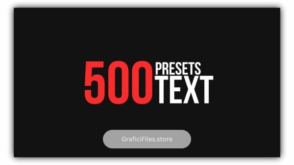 مجموعه 500 پریست آماده متن افترافکت – Text Animation Pack