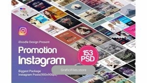 دانلود قالب لایه باز پست تبلیغاتی اینستاگرام Promotion Instagram Posts – 153 PSD