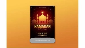 دانلود طرح لایه باز تراکت رمضان Ramadan Kareem