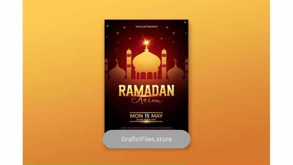 دانلود طرح لایه باز تراکت رمضان Ramadan Kareem