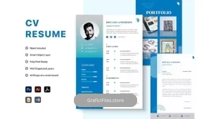 دانلود قالب آماده ورد رزومه Resume Word 9