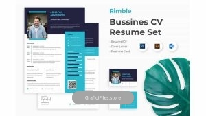 دانلود قالب آماده ورد رزومه Professional Business CV Resume – Rimble Developer