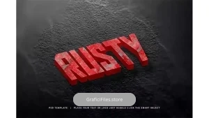 دانلود افکت متن زنگ زده فتوشاپ Rust text effect