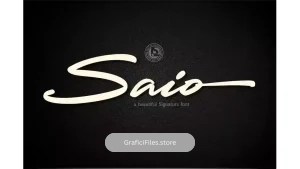 دانلود فونت انگلیسی به سبک امضا SAIO – Signature