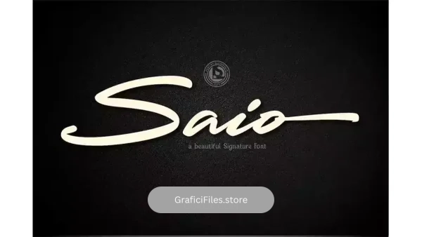 دانلود فونت انگلیسی به سبک امضا SAIO – Signature