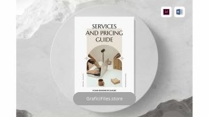 دانلود قالب آماده ورد راهنمای خدمات و قیمت گذاری Services and Pricing Guide | MS Word & Indesign