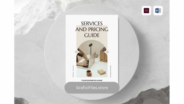 دانلود قالب آماده ورد راهنمای خدمات و قیمت گذاری Services and Pricing Guide | MS Word & Indesign