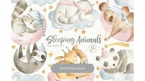 دانلود کلیپ آرت فانتزی حیوانات در خواب Sleeping Animals